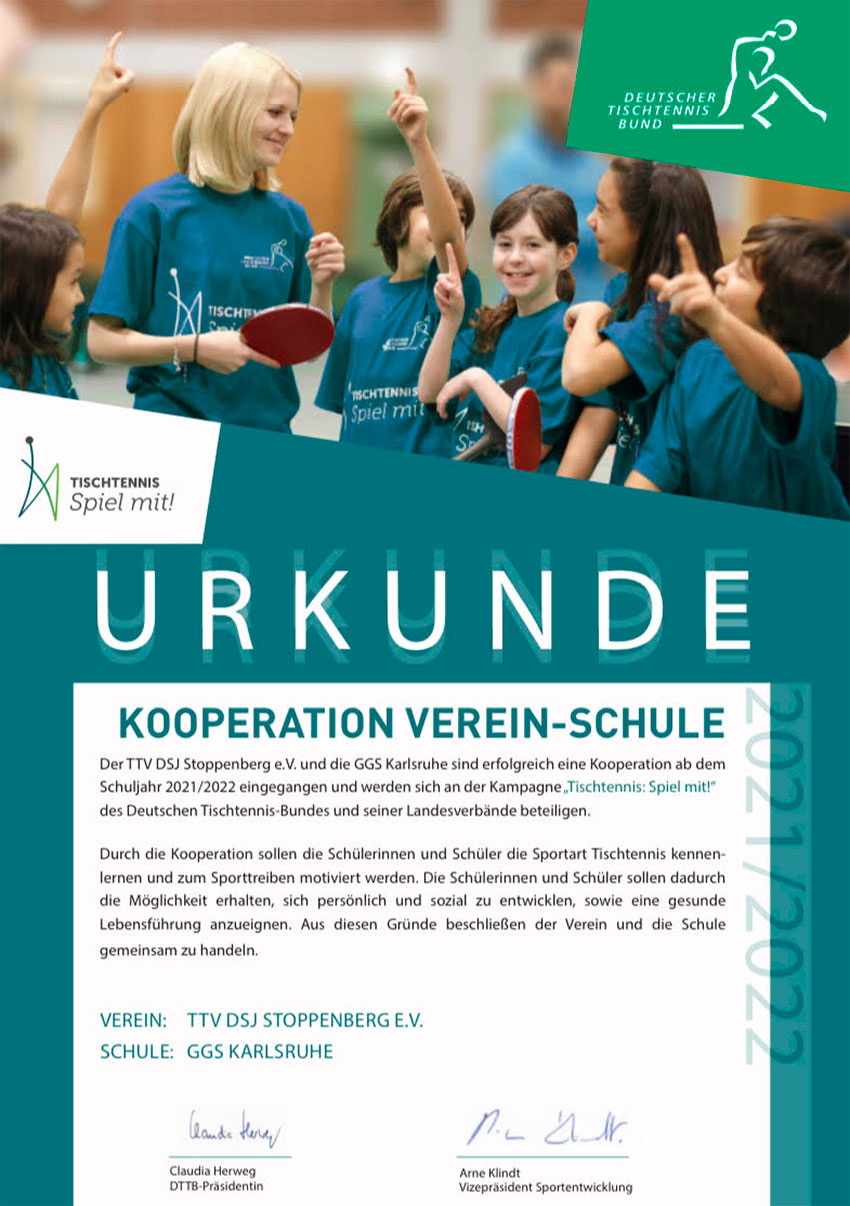 Urkunde Kooperation